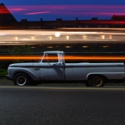 Photo of a Truck with Artistic Light Streaks