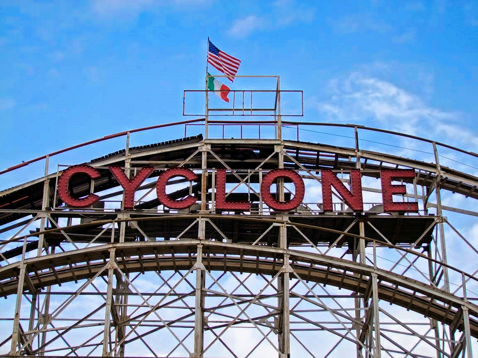 Cyclone roller coaster in Brooklyn, showcasing local attractions while donating a car