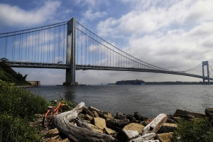 Verrazzano Bridge connecting Staten Island, representing community support through car donations.