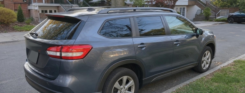 A car parked on a residential street in Staten Island